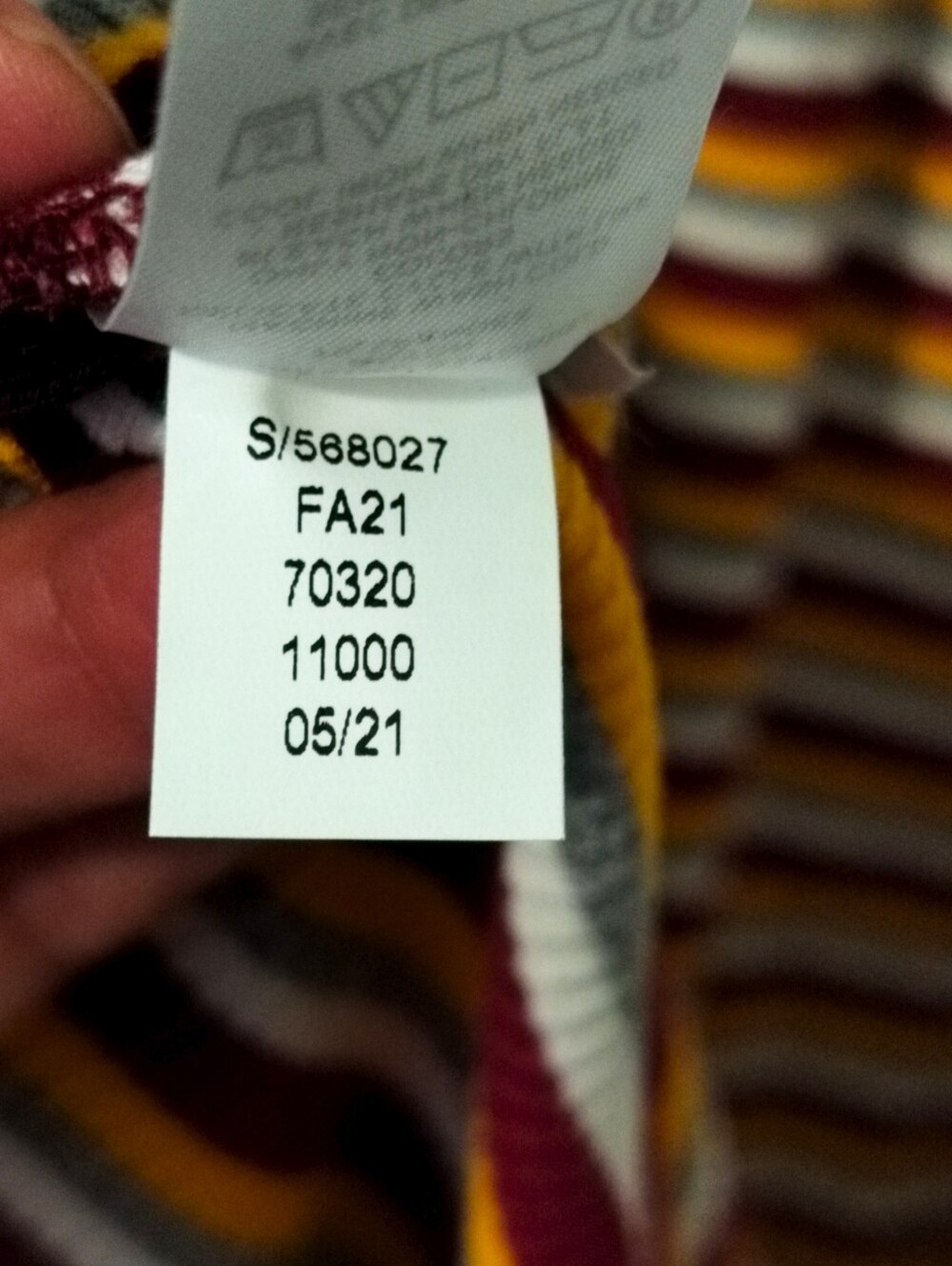 LOFT Women's L Sleeveless Striped Maxi Dress in Mustard, Burgundy & White - Picture 4 of 8